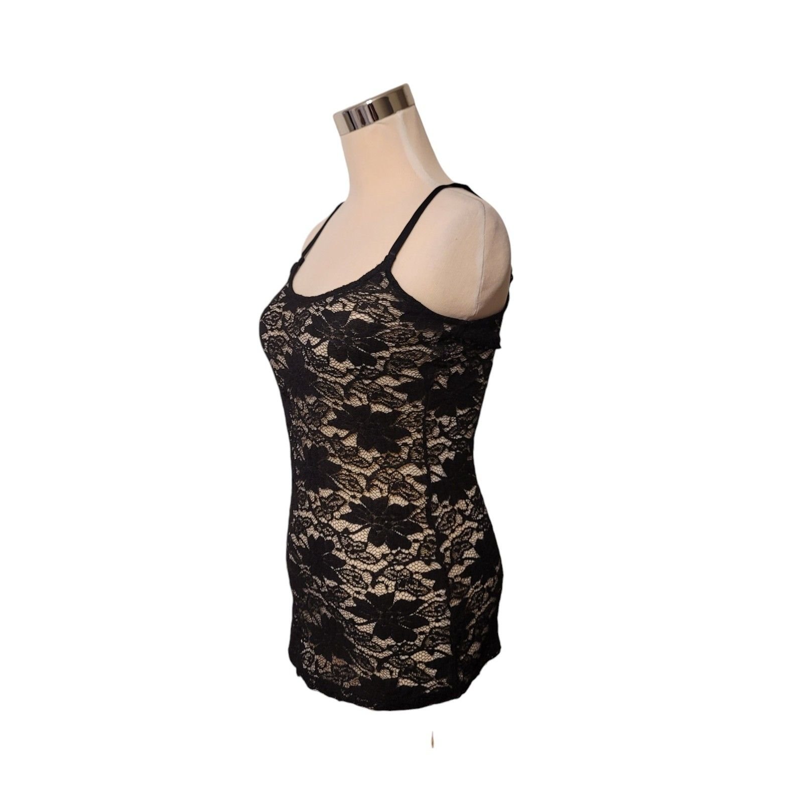 Dots Black Lace Cami Top l Size S