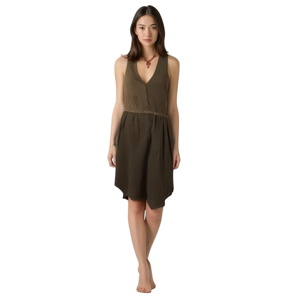LAmade  Racerback Button Front Green Olive Dress l Size S