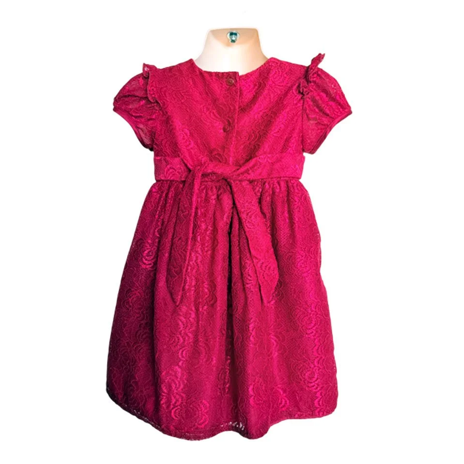 chinese dress ladies Girls Victorian Christening Lace Gown Smocked 2T/3T main image 1