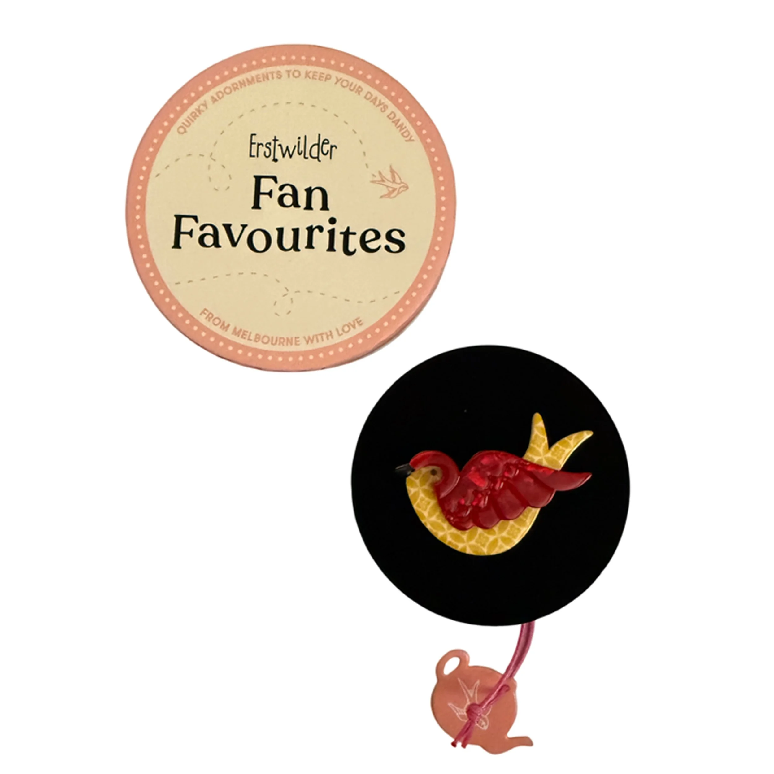 Erstwilder Anouk’s Lost Letter Brooch Bird Fan Favourite Ltd Ed