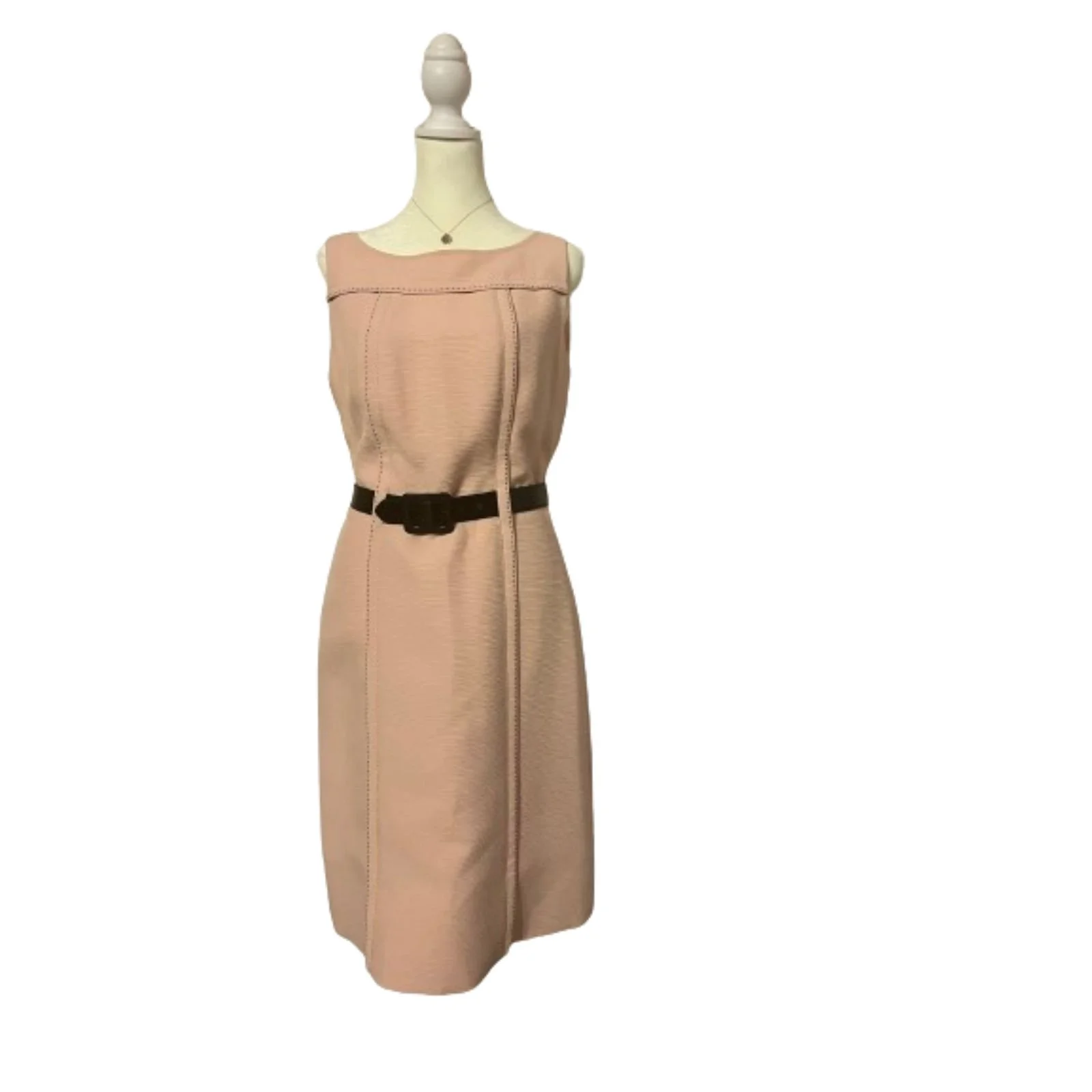 Tahari Blush Pink Dress with Black Belt l Size 6