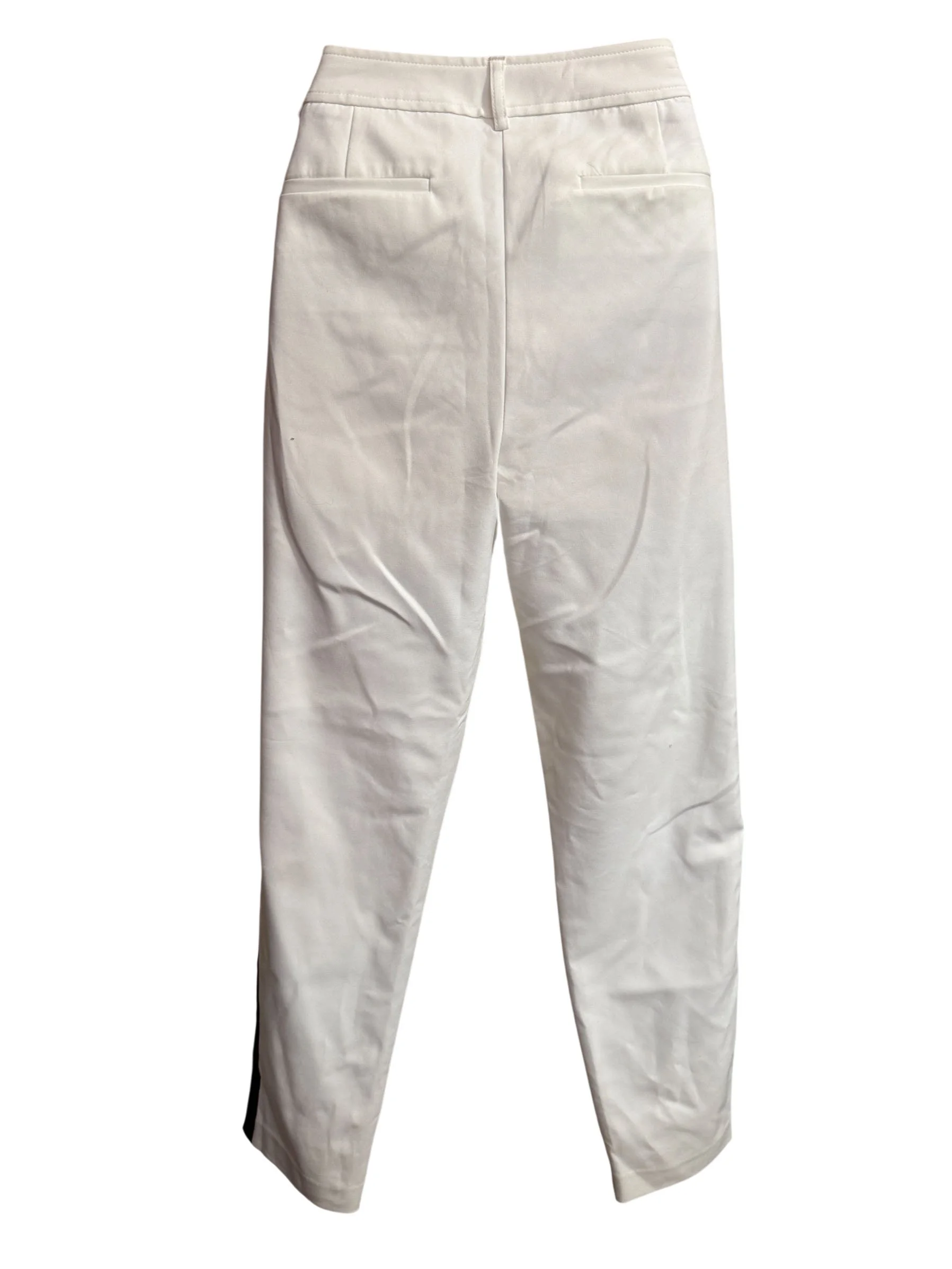 Karl Lagerfeld Paris Off-White Tuxedo Pants w/ Black Stripe - Size 6