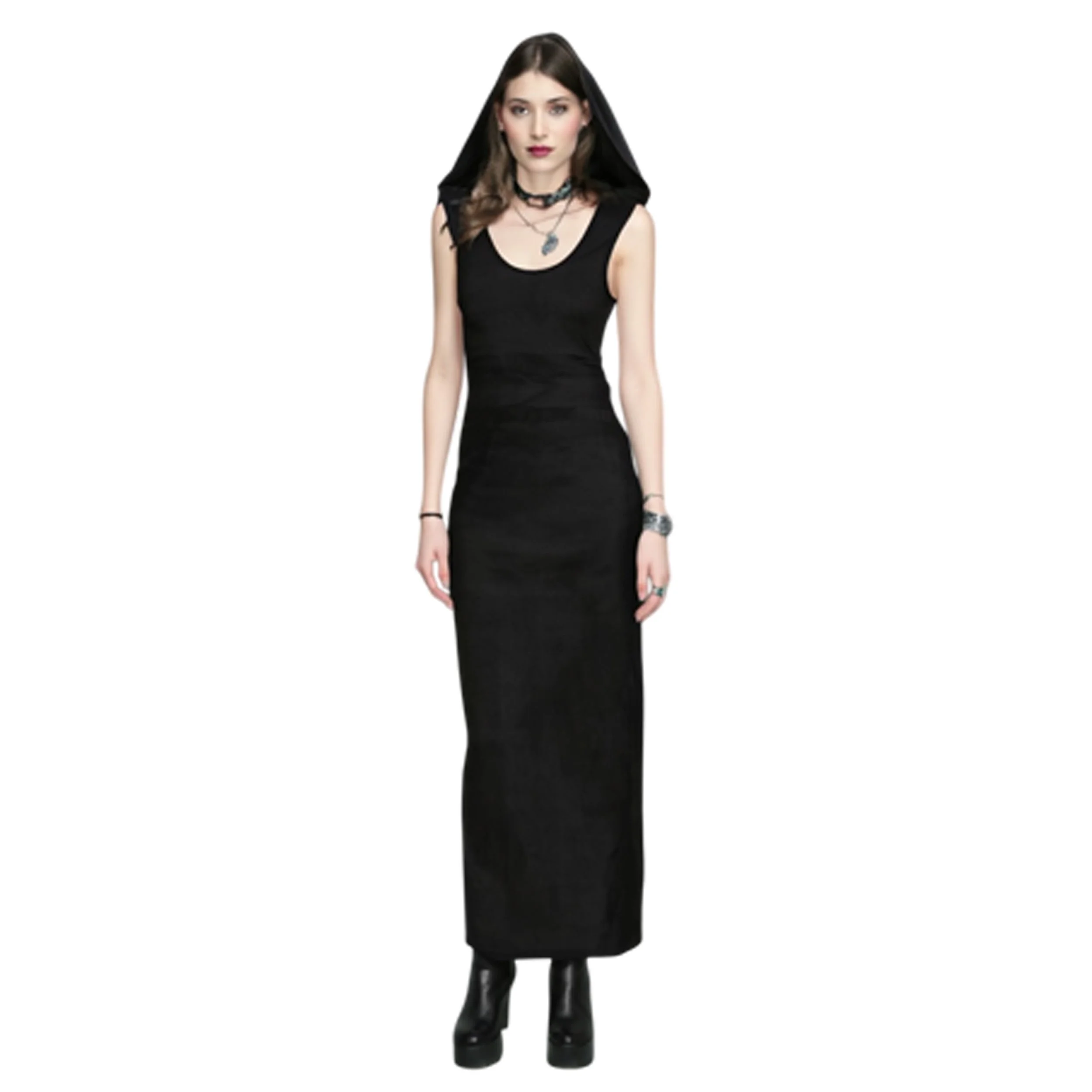 satin formal dress long Long Satin Prom Dress with Shoulder Ties main image 1