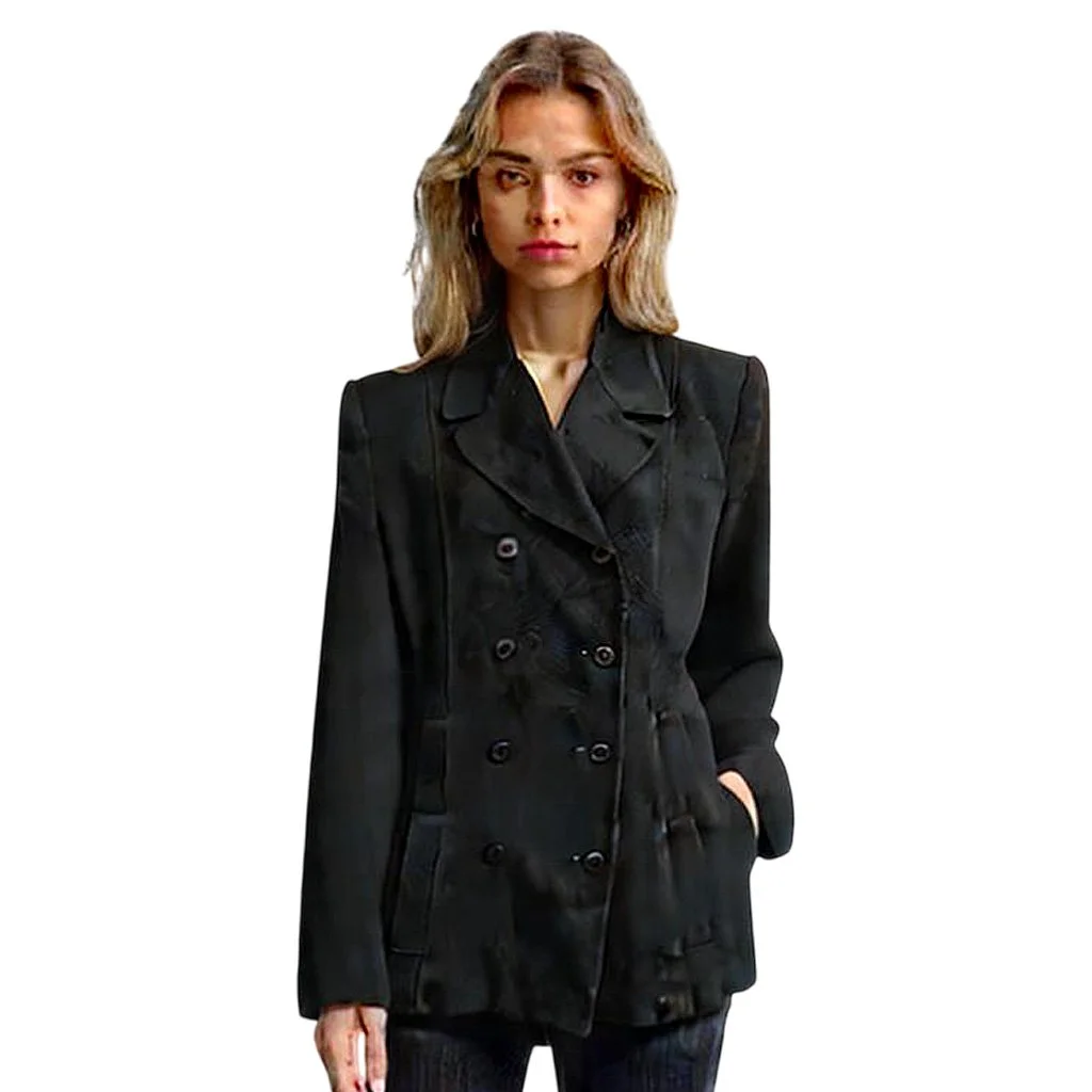 Jones New York Double Breasted Black  Blazer l Size 8