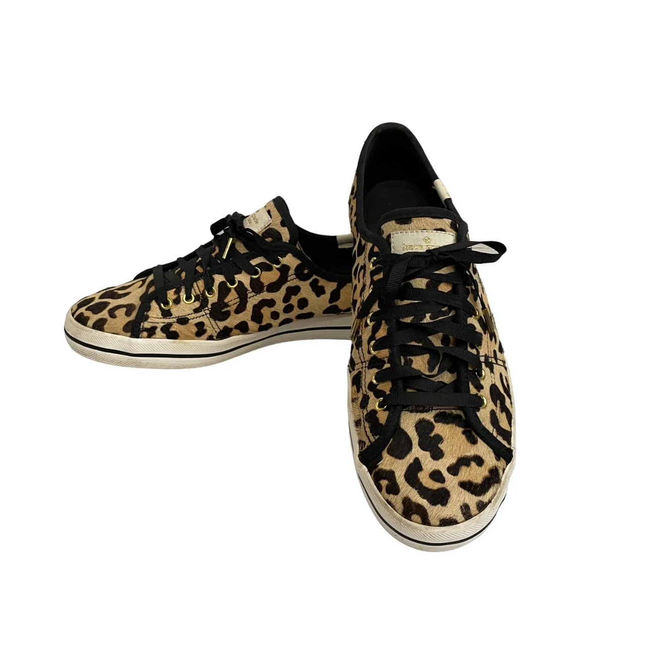 Kate Spade x Keds Calf Hair Leopard Kickstart Lace Up Sneakers l Size 9