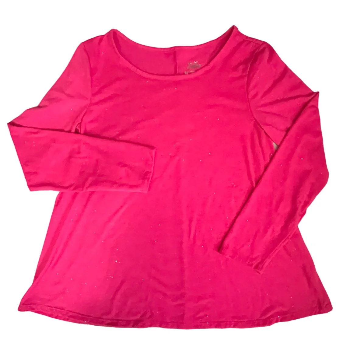 Justice Sparkle Long Sleeve Pink Girls Top l Size 14