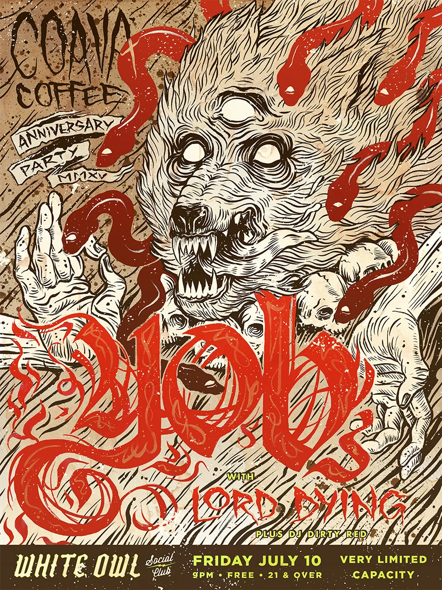 Coava Coffee 7th Anniversary Party with YOB and Lord Dying