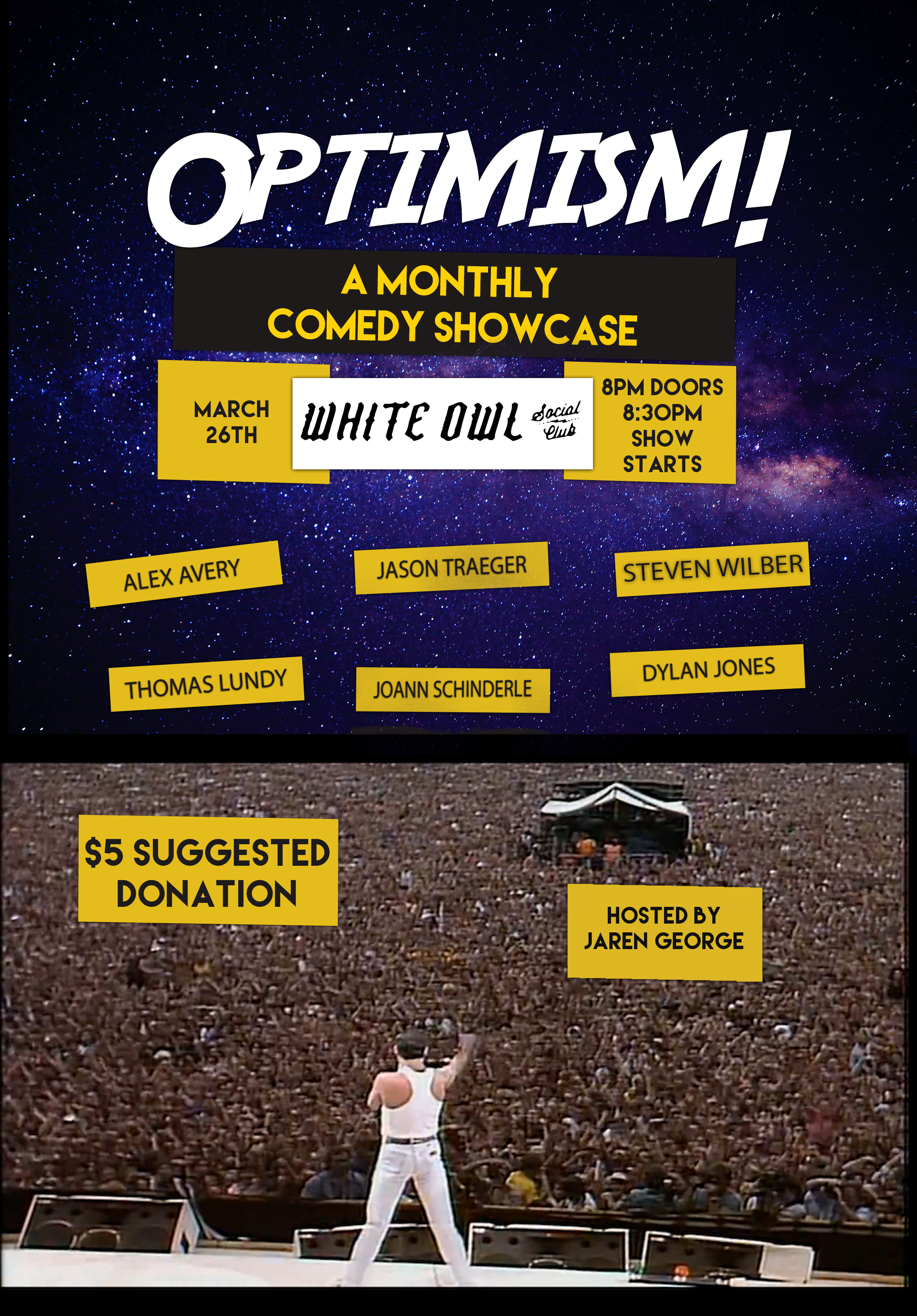 OPTIMISM! A Monthly Comedy Showcase