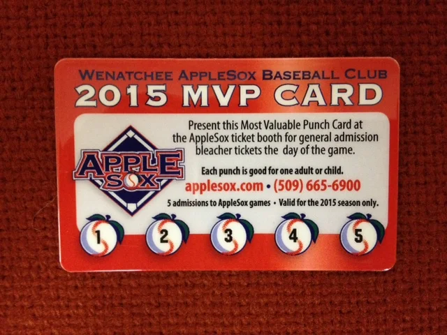 AppleSox 2015 MVP Cards give fans the opportunity to purchase five general admission tickets for $20.