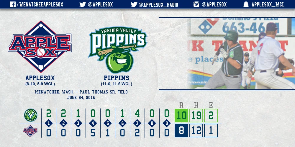 While it got the Sox back in the game, a five-run fourth inning wasn't quite enough for Wenatchee, Wednesday.