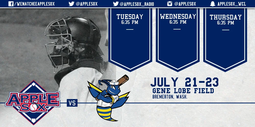 The AppleSox open a three-game series at Kitsap starting Tuesday. Gage Burland will pitch for Wenatchee.