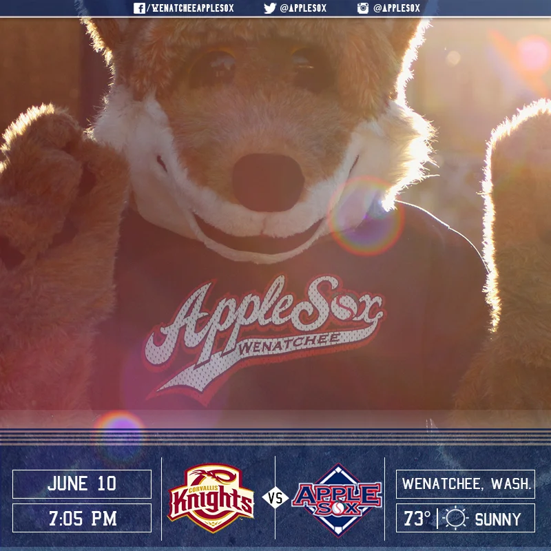 The AppleSox open a nine-game homestand at Paul Thomas Sr. Stadium, starting Friday night at 7:05 p.m., against the Corvallis Knights.