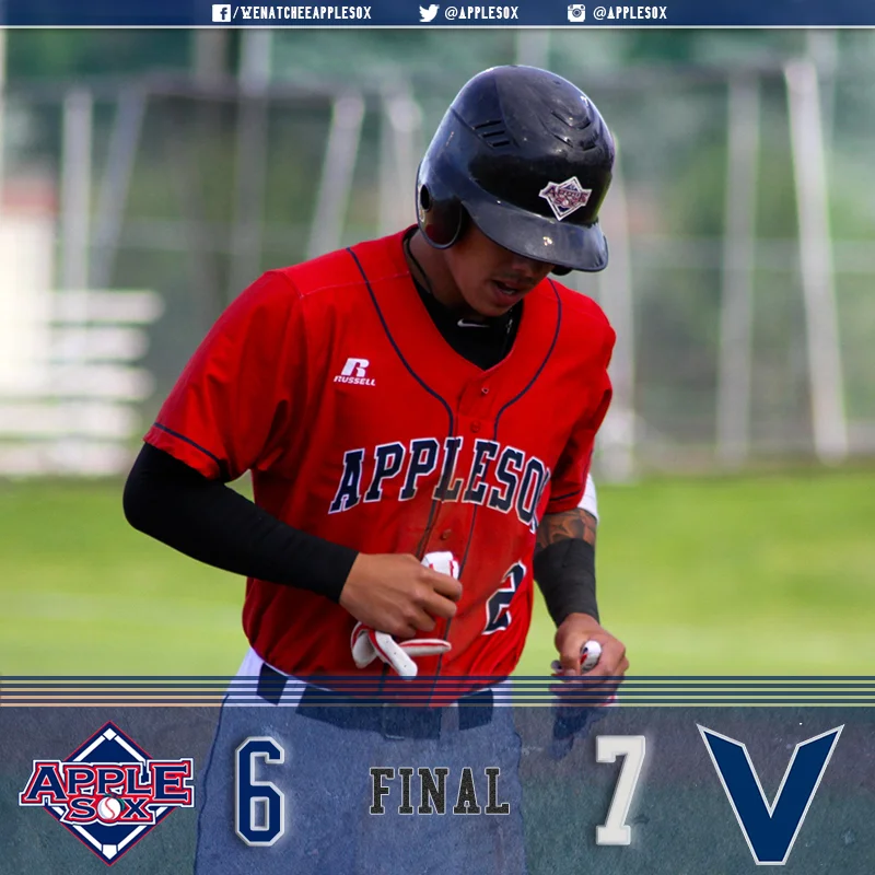 Former AppleSox outfielder AJ Alcantara delivered three of the HarbourCats' six RBI Wednesday night, en route to a 7-6 win at Paul Thomas Sr. Stadium. 