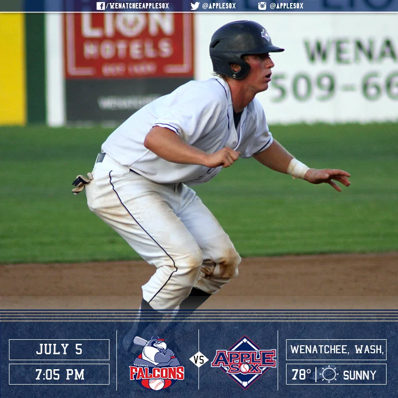 The AppleSox and the Kelowna Falcons will play for a series win, Tuesday night at Paul Thomas Sr. Stadium.