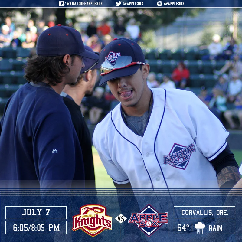 The AppleSox will play a scheduled Doubleheader at Corvallis, to end a stretch of 18-consecutive games. 