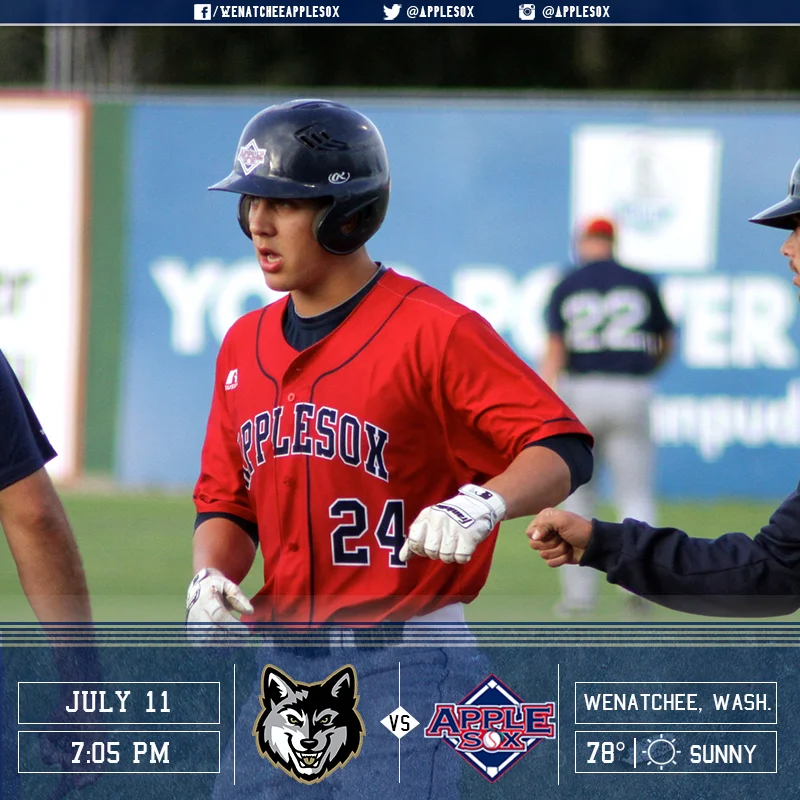 The AppleSox wrap up a series with the Gresham GreyWolves, Monday night at Paul Thomas Sr. Stadium.