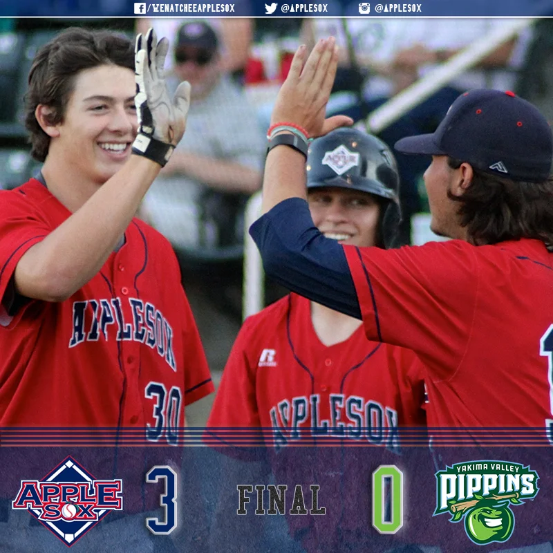 The AppleSox bullpen didn't get charged for a run on the weekend at Yakima Valley, and the AppleSox pitched their way to a third shutout of the season in a 3-0 win. 