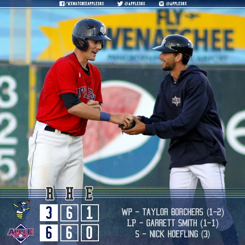 The AppleSox capped a series with the Kitsap BlueJackets, winning 6-3 at Paul Thomas Sr. Stadium, Friday.