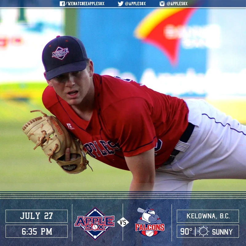 Mac Lardner will make his second start of 2016, Wednesday, as Wenatchee looks to even up a three-game series with North-foe, Kelowna. 