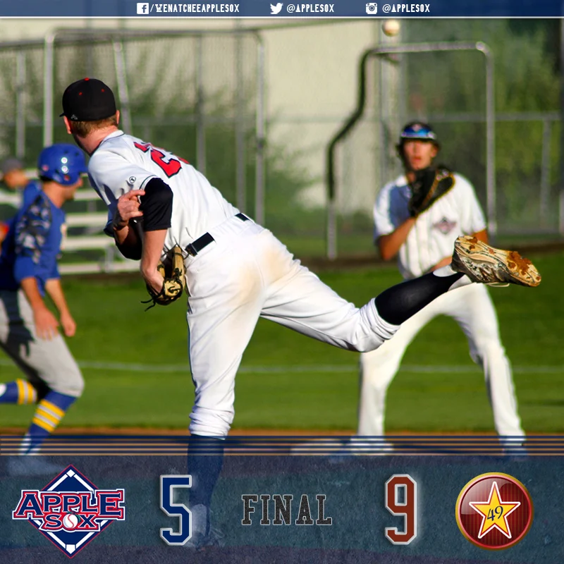 The AppleSox committed five errors and gifted runs in a game-three loss to Alaska. 