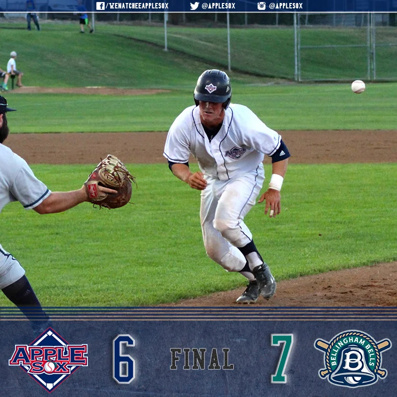 The AppleSox fell 7-6 in their series finale, Sunday, at Paul Thomas Sr. Stadium.
