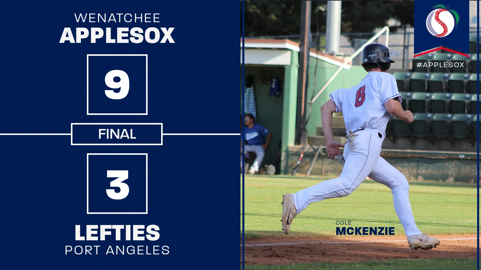 Cole McKenzie opened the scoring, Wednesday night with a solo home run in the third.