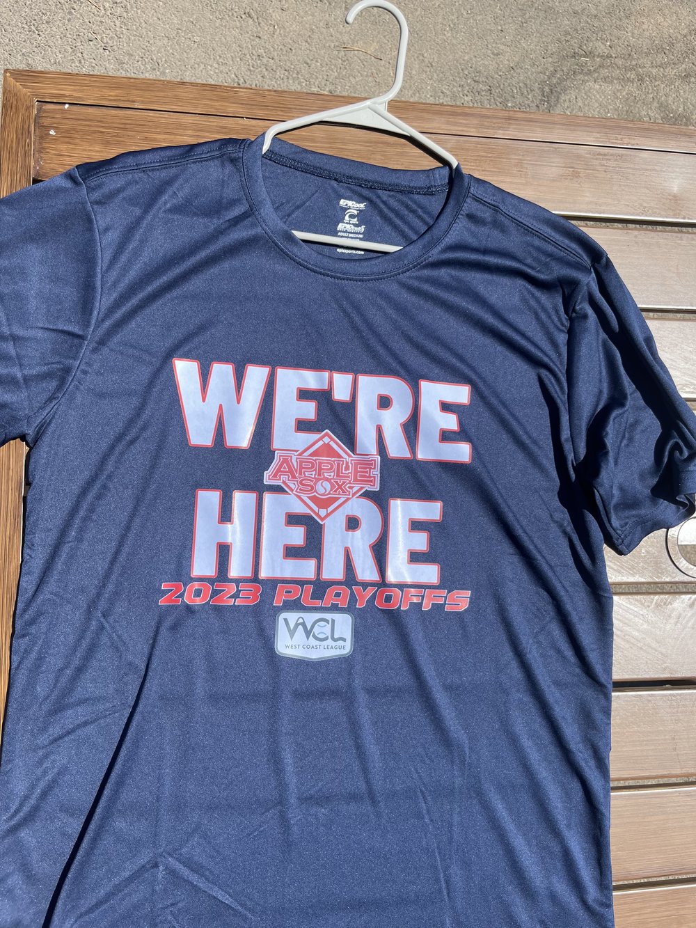 We're Here' 2023 Playoffs Dri-Fit T-Shirt — AppleSox We're Here' 2023 Playoffs Dri-Fit T-Shirt — AppleSox