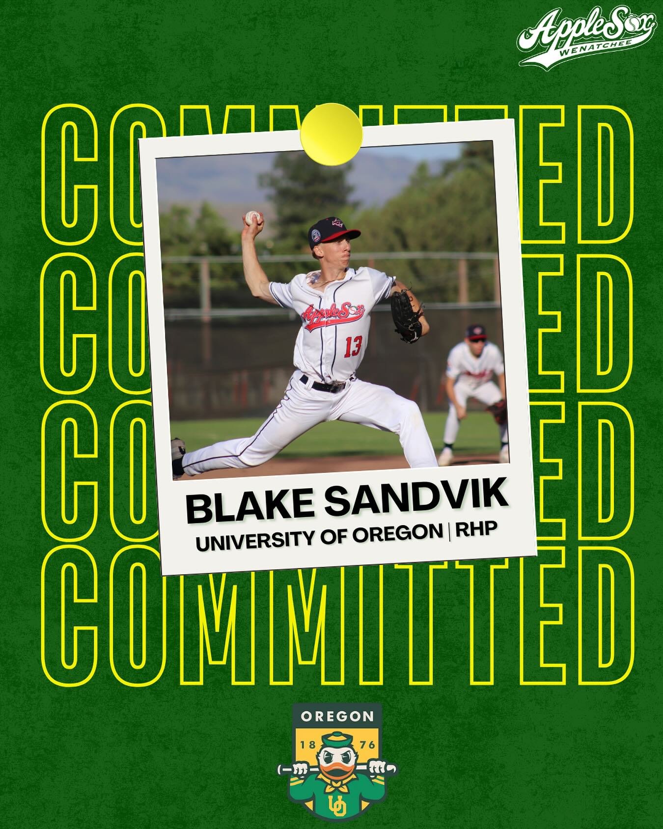 COMMITTED!

Congratulations to AppleSox Right Handed Pitcher Blake Sandvik on committing to play at The University of Oregon! 🦆💥 #SoxAreHot