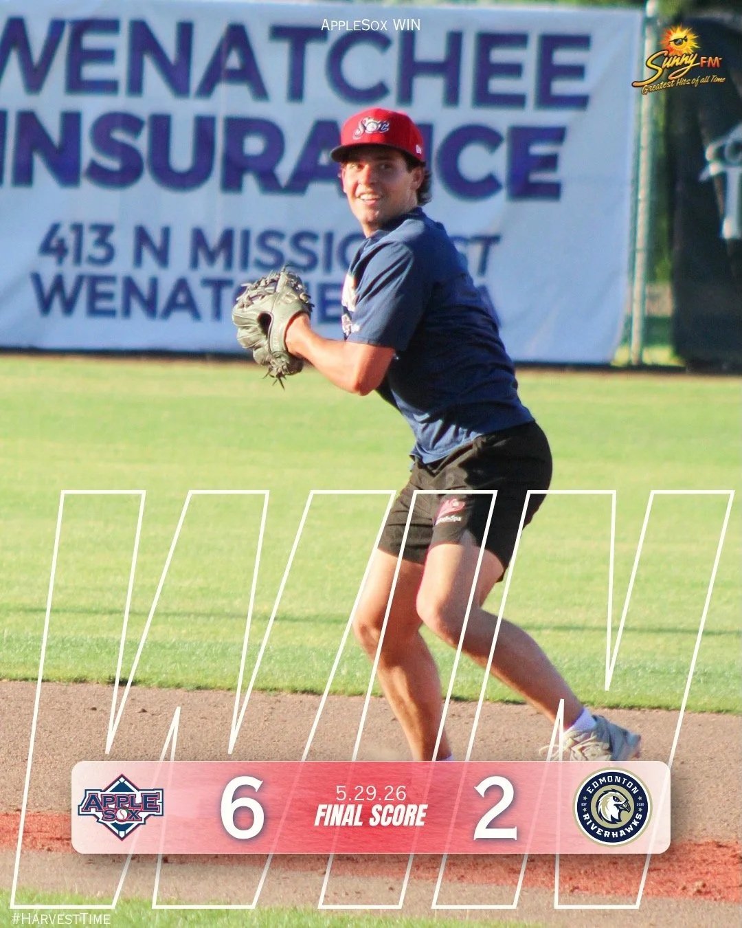Wenatchee wins on opening day! The 'Sox take down Edmonton 6-2 in the first game of the season
