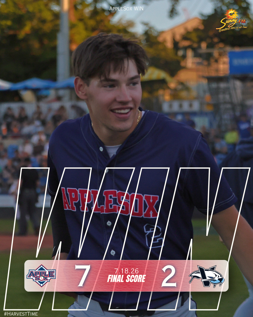 Wenatchee Bounces Back with 7-2 Victory