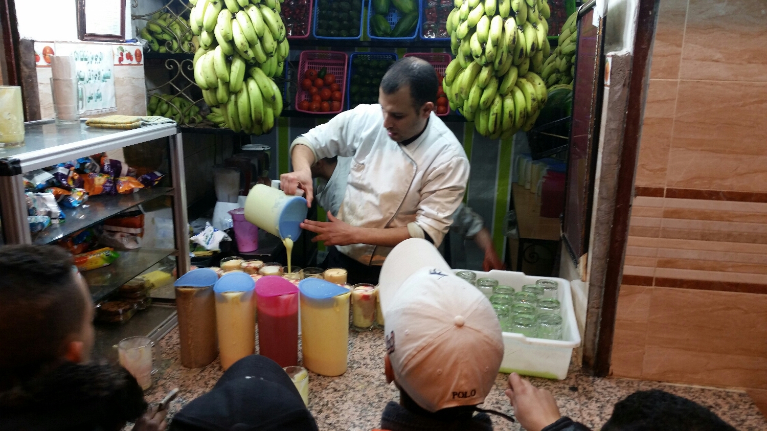 hard at work, pumping out 20 cups every other minute or so