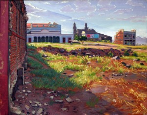 Downtown Managua, o/c, 18" X 24", 1985