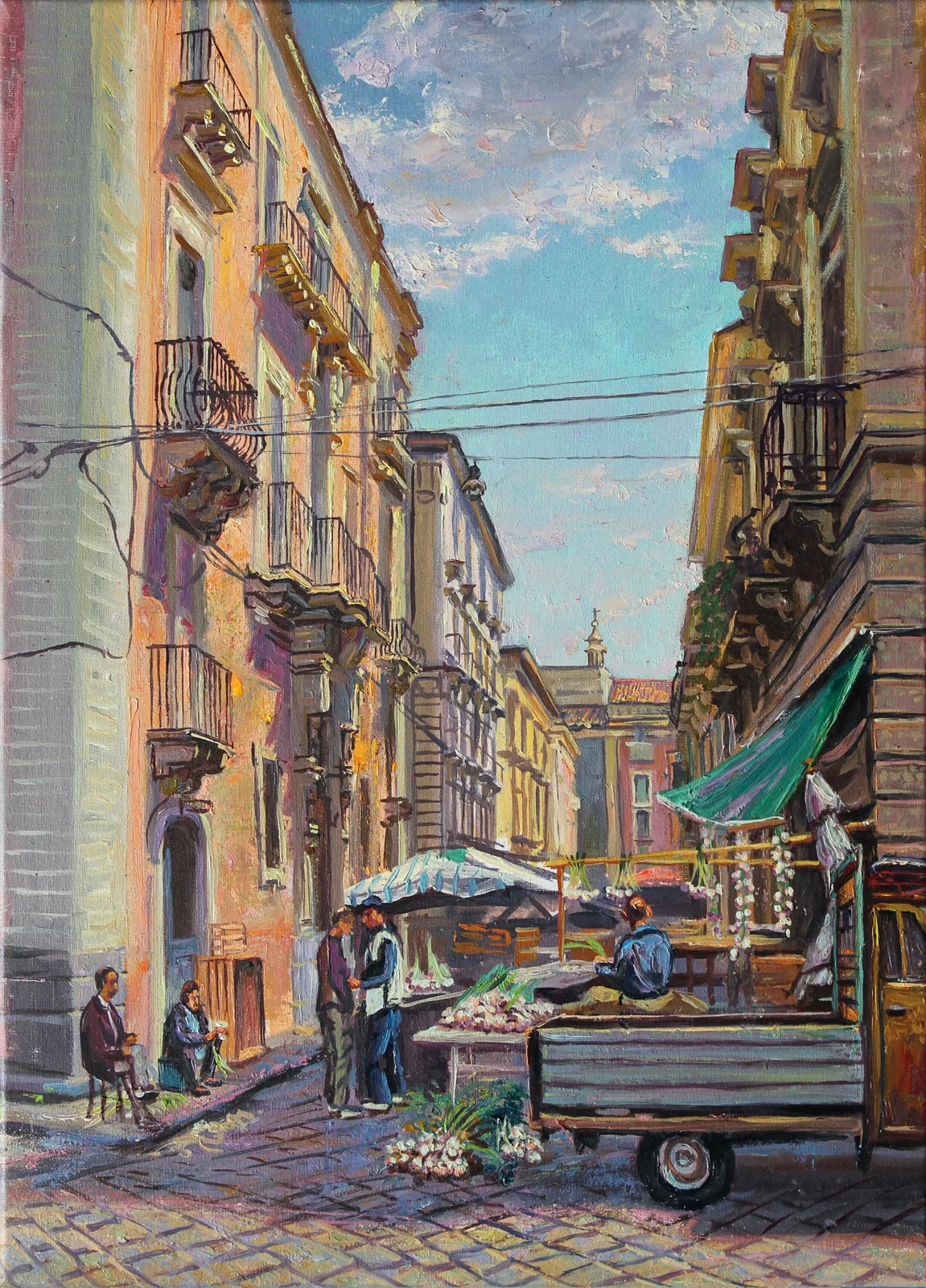 Garlic Vendors in Catania, Sicily