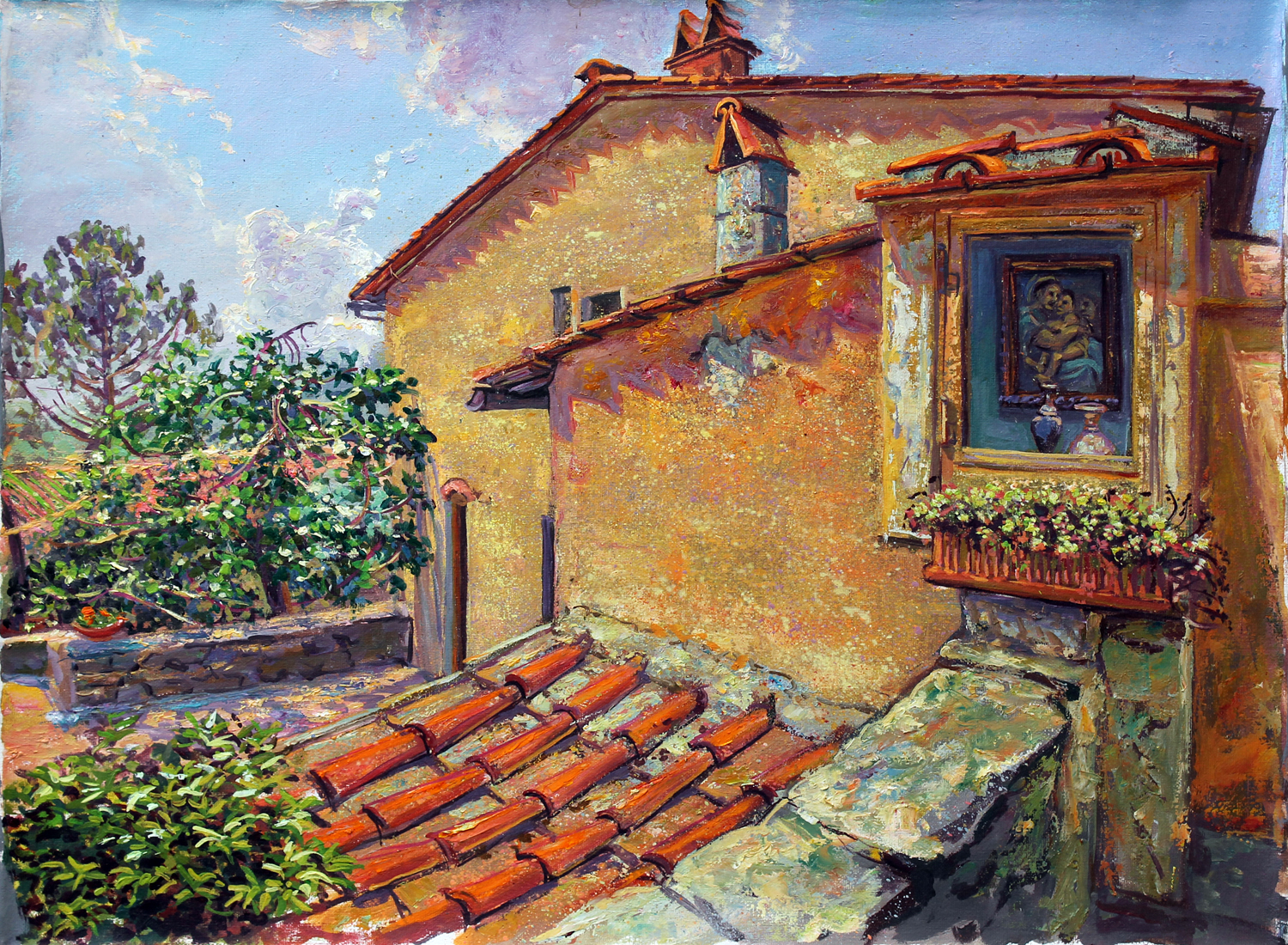 Our painting group's base twenty minutes from Florence: Querce Seconda, Romola, Tuscany