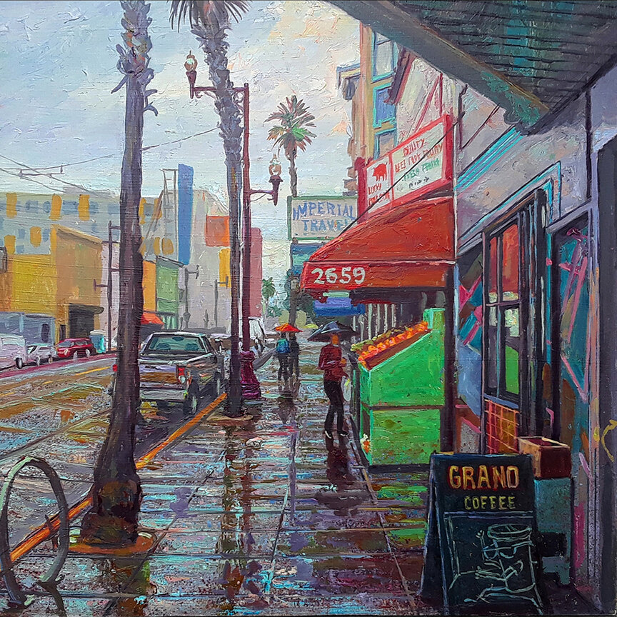First Winter rain in the Mission