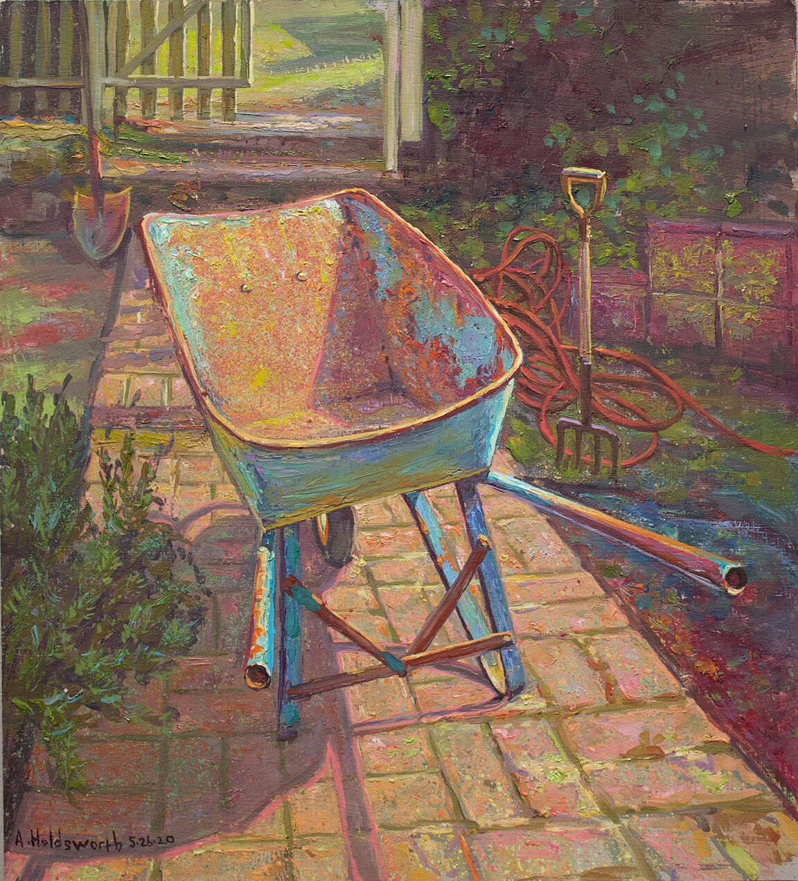 Rusty Blue Wheelbarrow # 2