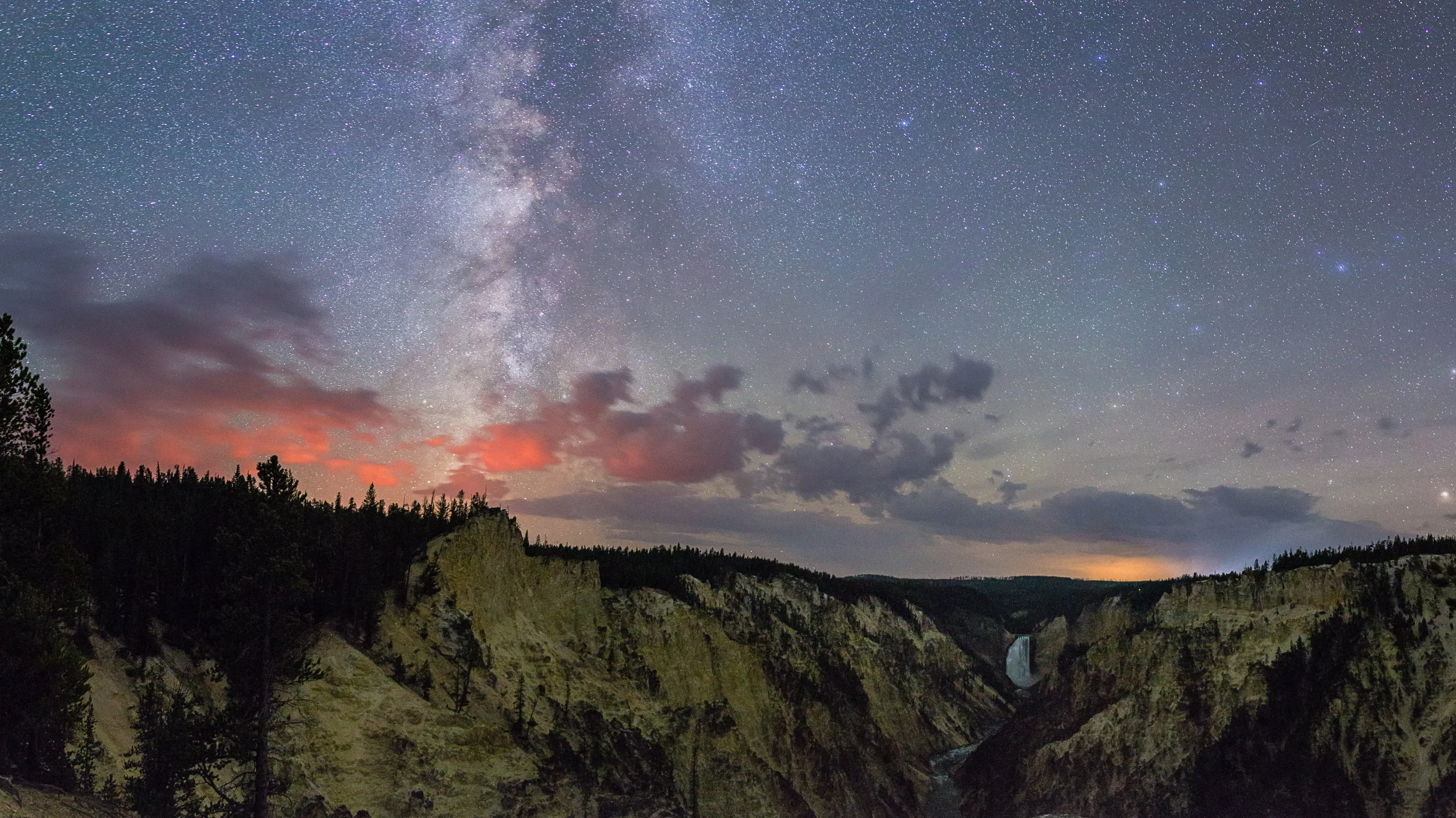 Stars And Fire Over Yellowstone Lower Falls by JT Blenker.jpeg