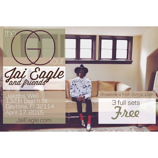 We are so pleased to announce the 4TH CITY OF THE GO TOUR!!!!! We are officially making our way to Daytona Beach, FL to give three full sets of great music for the ears and souls of God's people. This stop on the GO Tour will feature live music from some Jai's previous albums, and some music never before performed live!!!! Don't miss this…it's going to be an AMAZING Night..