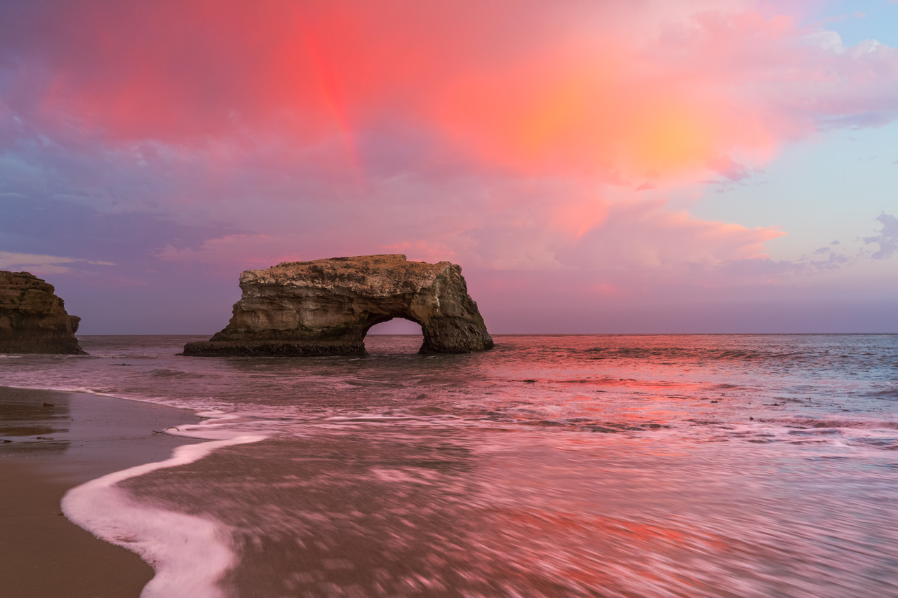 Natural Bridges sunset with rainbow copy.jpeg