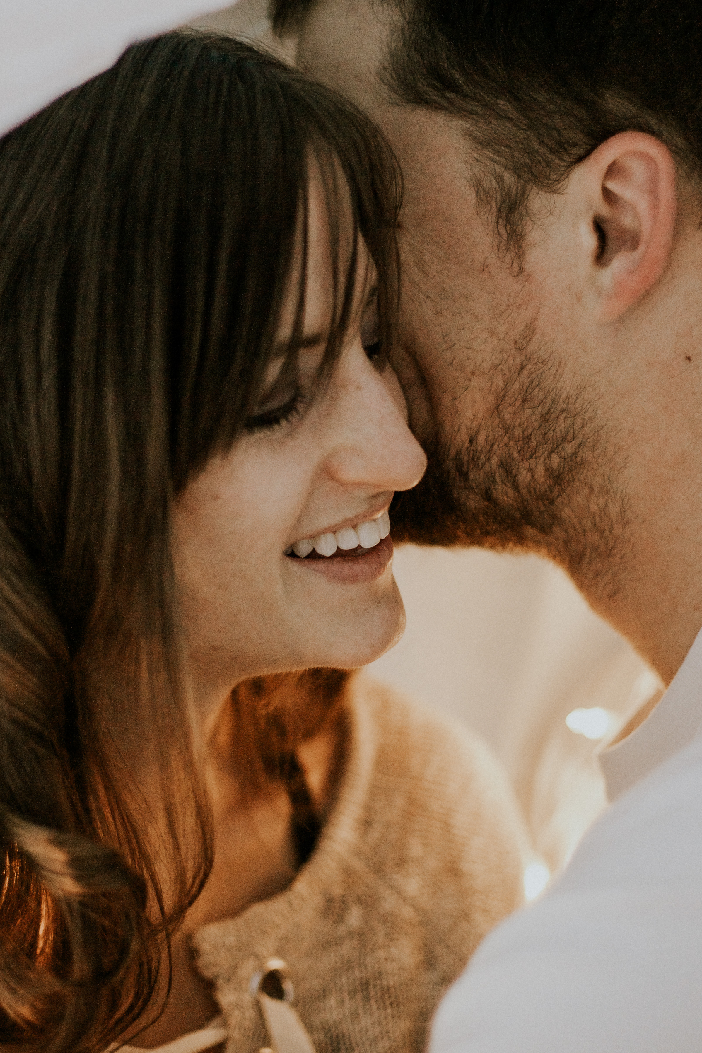 Seattle in home snuggle session engagement