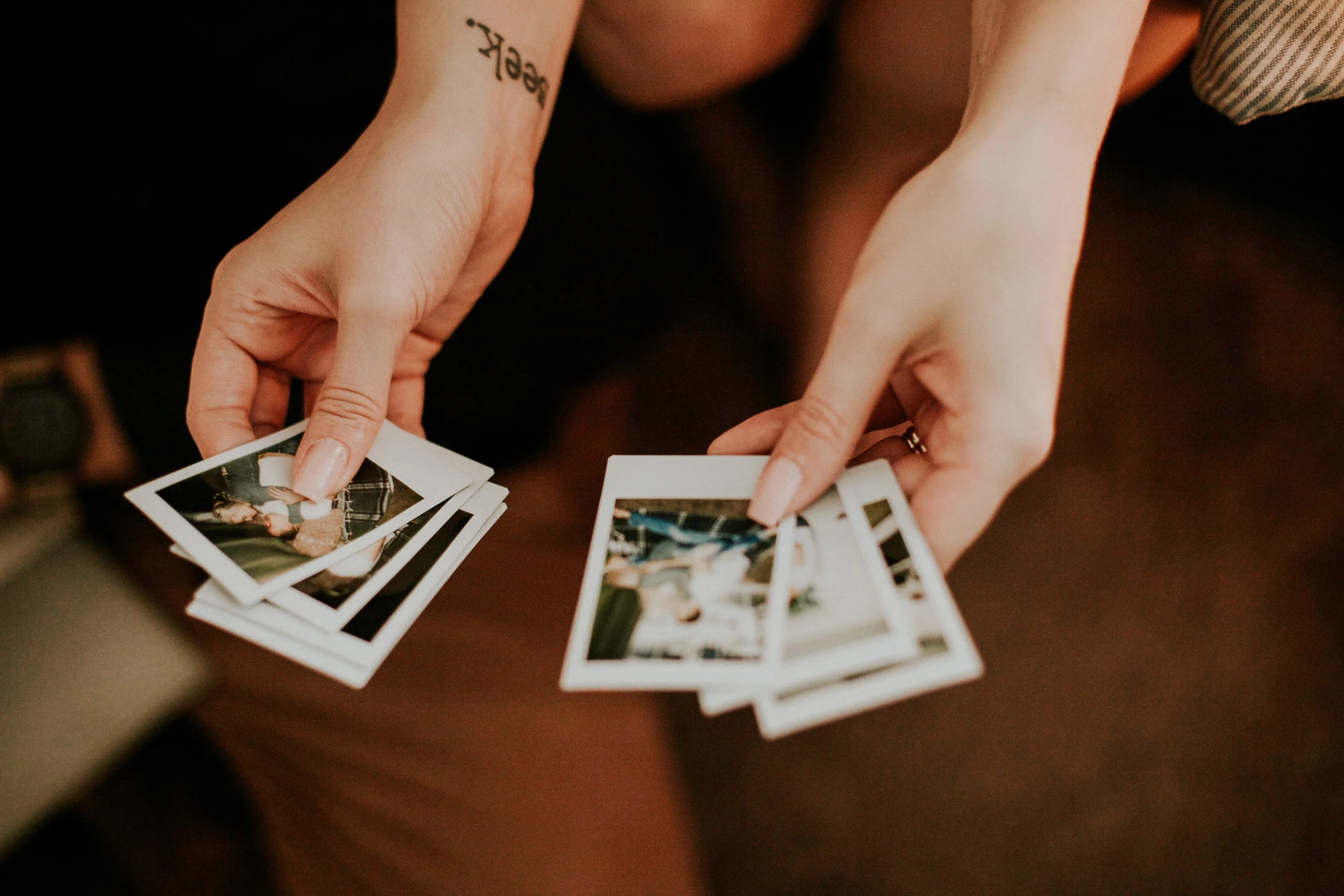 Gig harbor polaroid session snuggle session