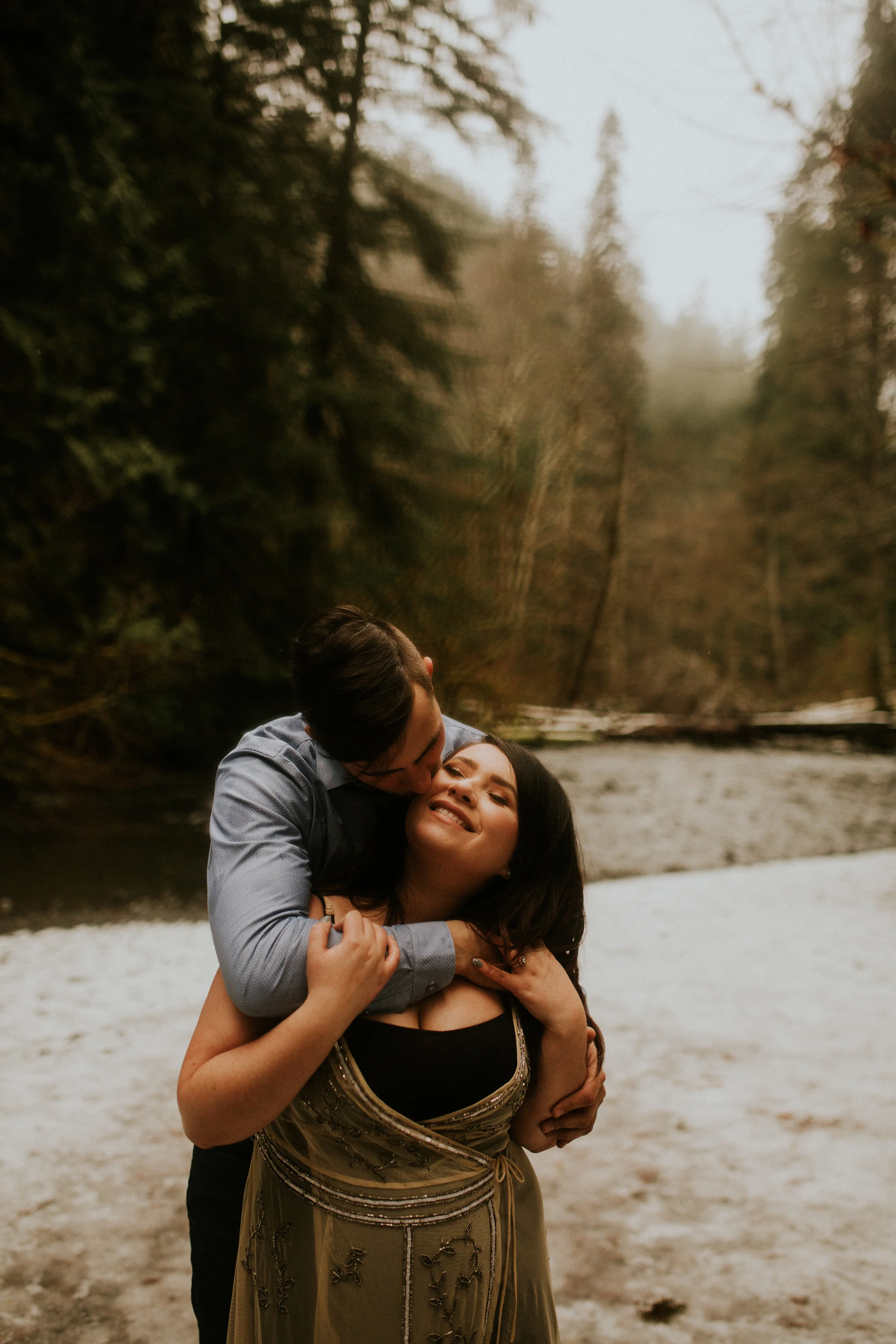 marymere falls and lake cresent engagement session by BreeAnna Lasher