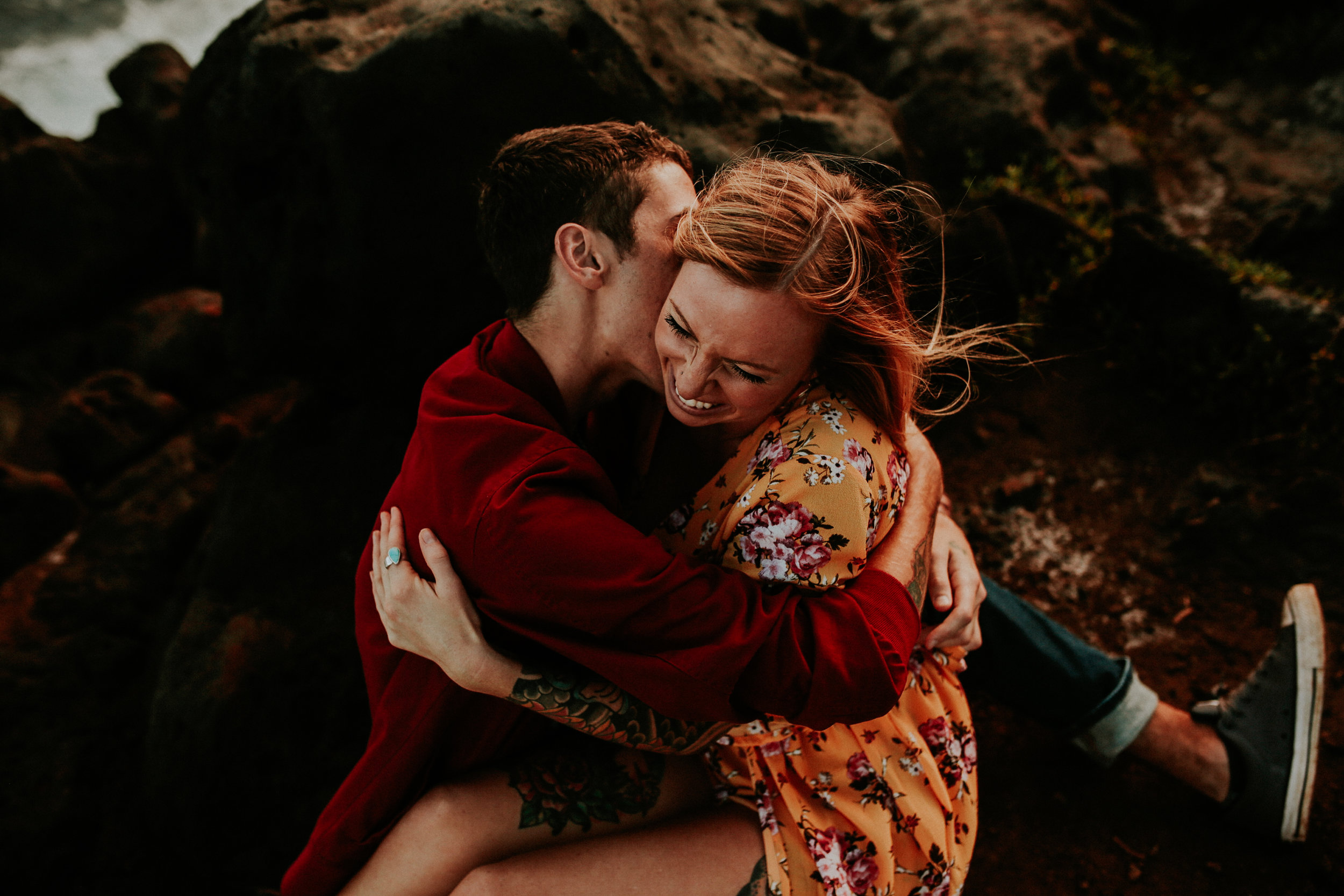 kauai spouting rock engagement adventure photos&nbsp;