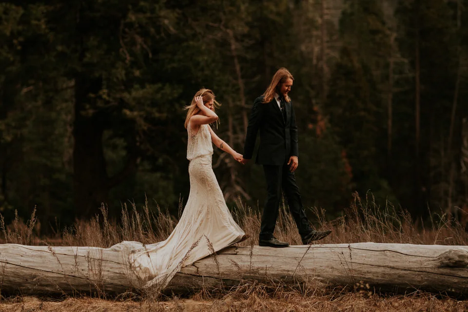 yosemite national park elopement log cooks meadow photography 