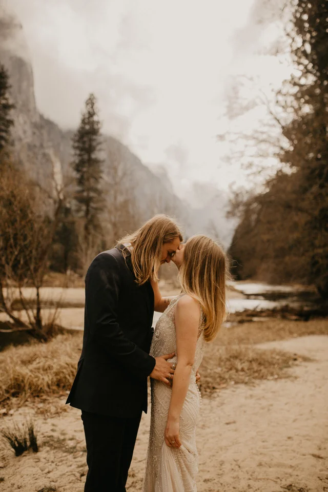 yosemite elopement in the cooks meadow 