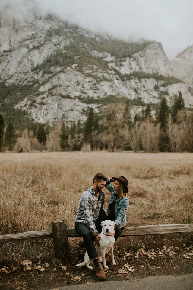 yosemite cooks meadow engagement session photography photos by breeanna lasher