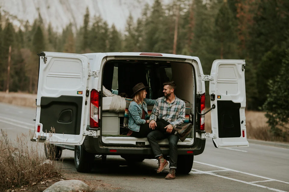 Yosemite Adventure Engagement Session Cook's Meadow 
