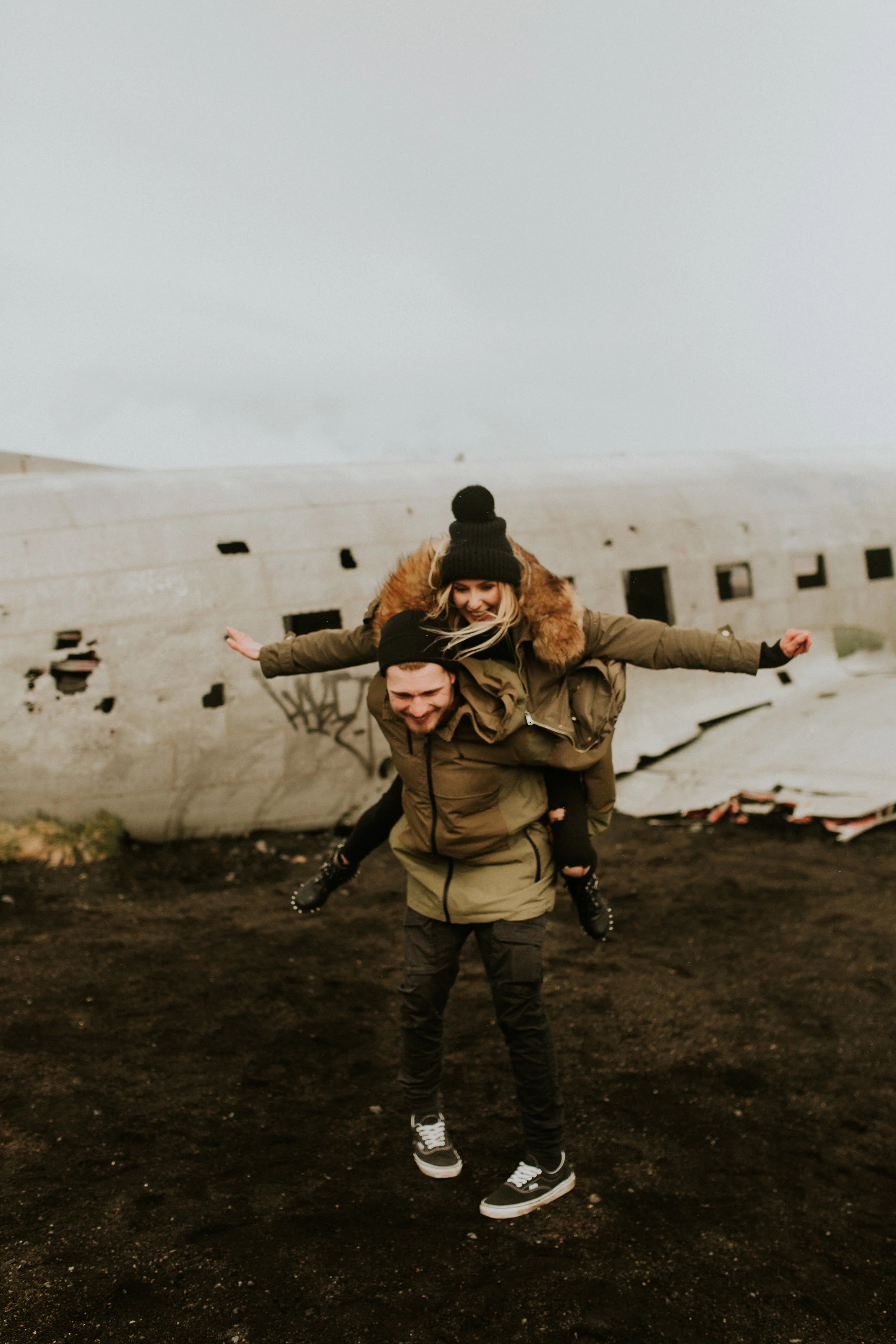 Sólheimasandur iceland plane crash engagement session by BreeAnna Lasher