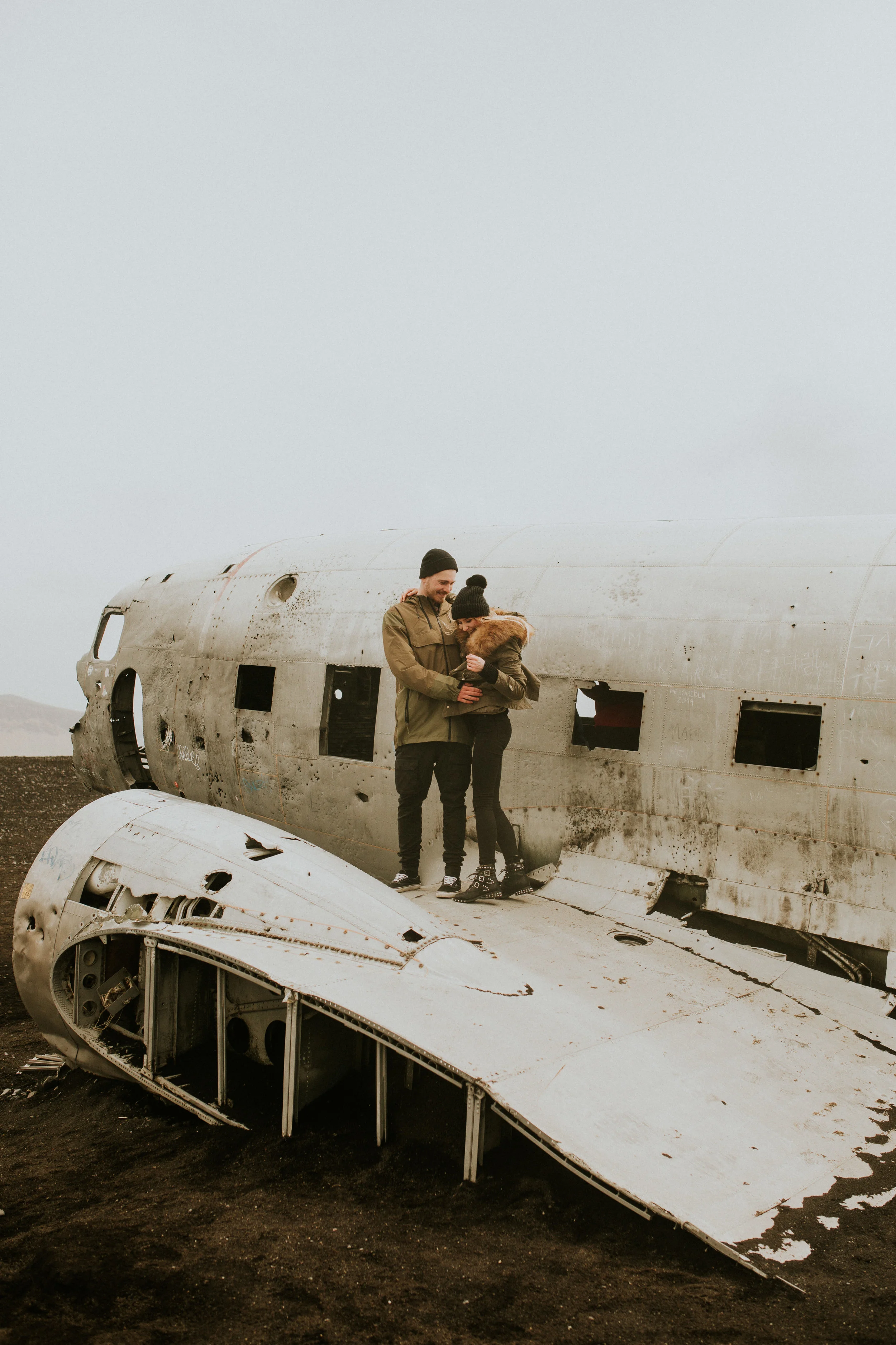 Sólheimasandur iceland plane crash engagement session by BreeANna Lasher