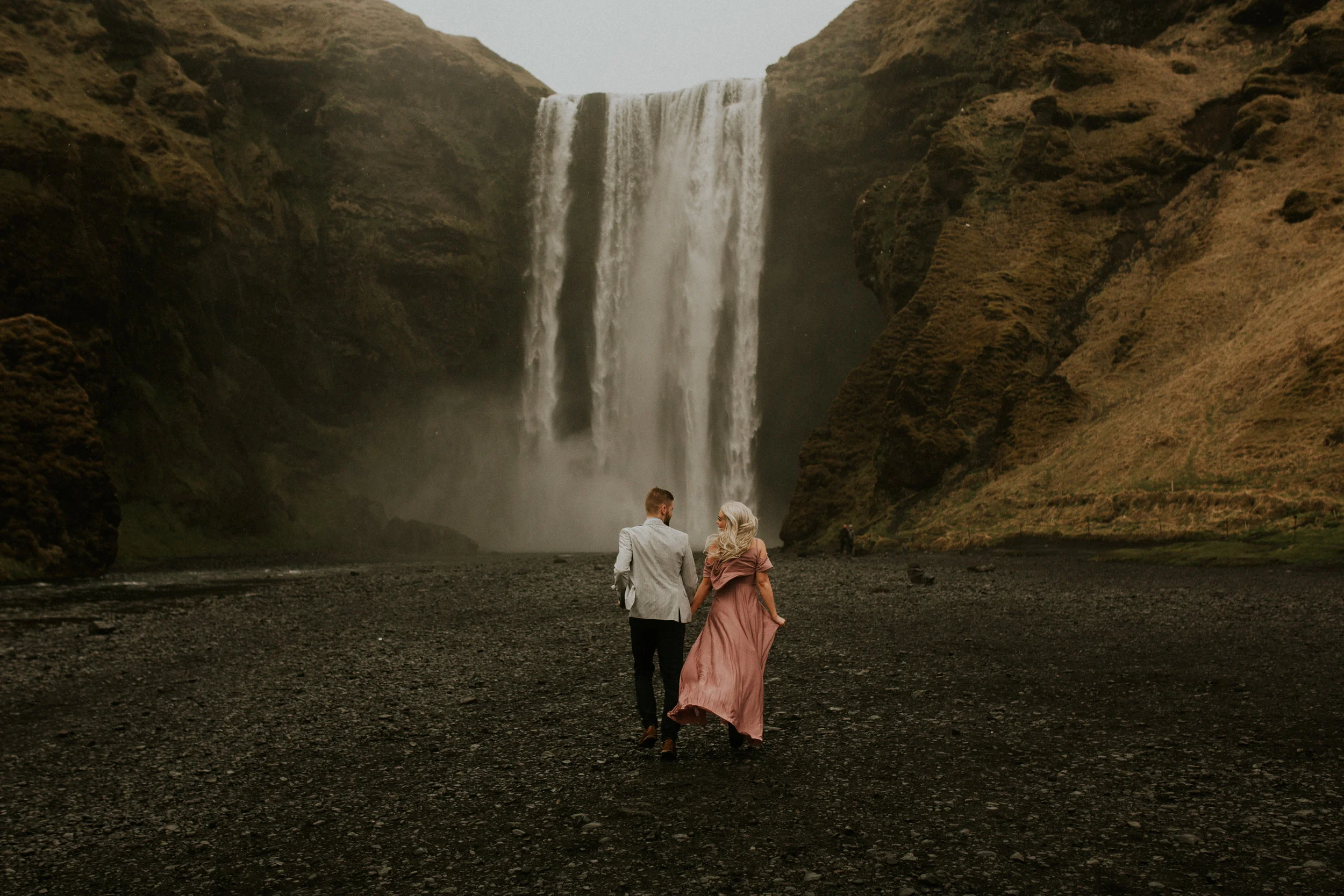 skogafoss elopement icelandic couple session photography by BreeANna Lasher